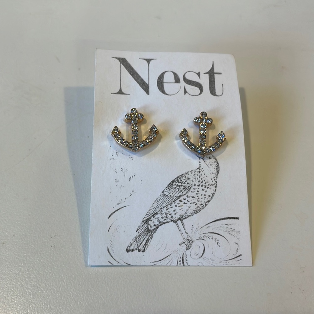 NWT Bedazzled Anchor Earrings ⚓️